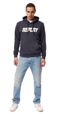 PLAVI HOODIE S BOLD REPLAY NATPISOM - 1