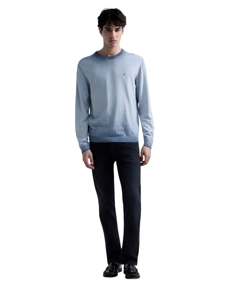 Replay PLAVI PULOVER S OMBRE EFEKTOM - 1