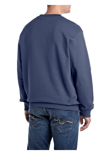 Replay PLAVI SWEATSHIRT S GUMIRANIM REPLAY NATPISOM - 2