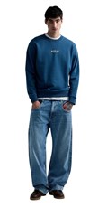 PLAVI SWEATSHIRT S NATPISOM REPLAY SINCE 1981 - 1