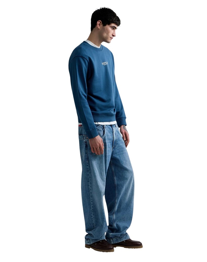 Replay PLAVI SWEATSHIRT S NATPISOM REPLAY SINCE 1981 - 4