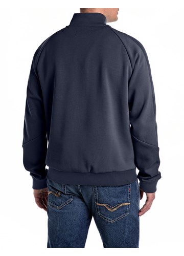 Replay PLAVI SWEATSHIRT S VISOKIM OVRATNIKOM I ZATVARAČEM - 2