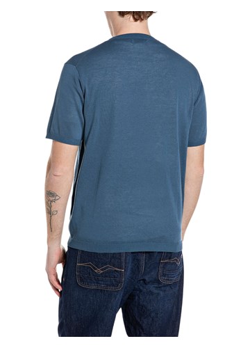 Replay PLAVA PLETENA MAJICA KRATKIH RUKAVA - 2