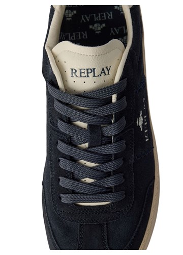 Replay PLAYME MIX TAMNOPLAVE TENISICE OD BRUŠENE KOŽE - 5