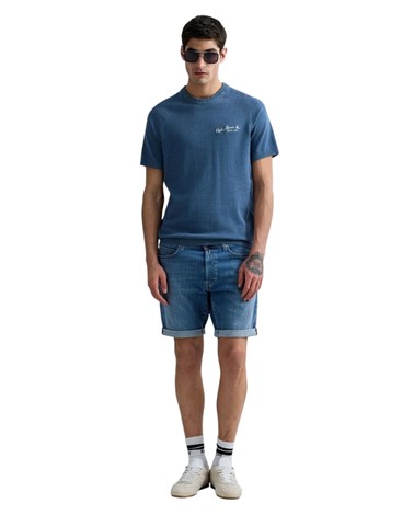 Replay pletena majica kratkih rukava s vezom