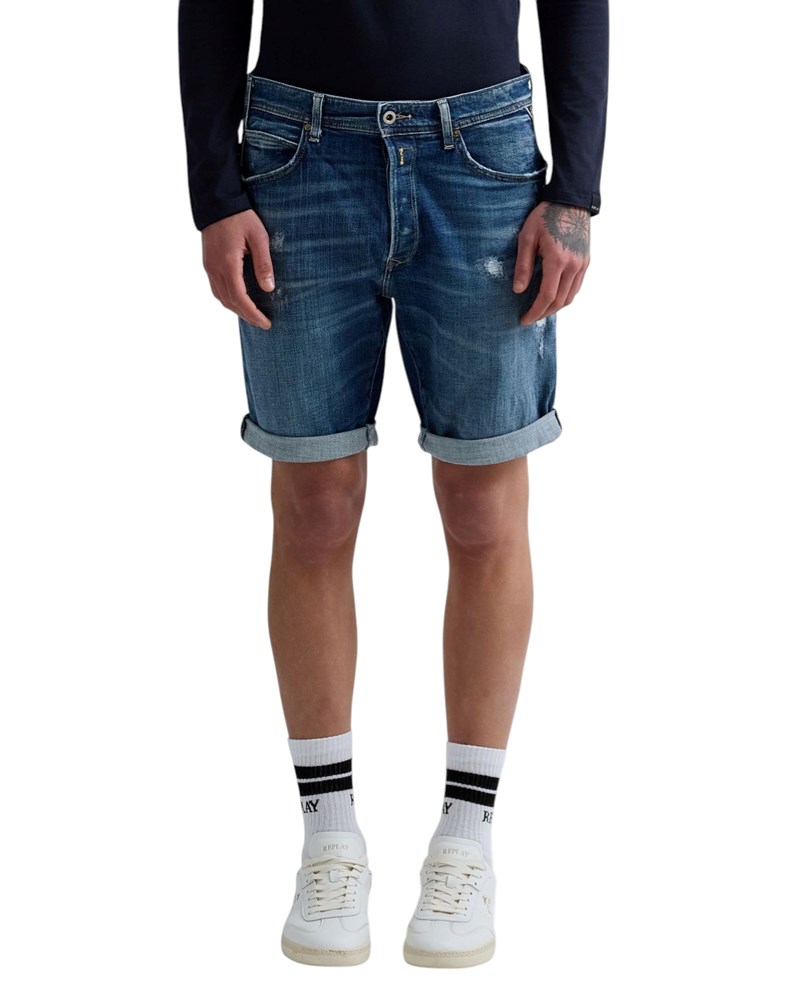 Replay RBJ.981 TAPERED FIT KRATKE JEANS HLAČE MA981Q 141 102 - 2