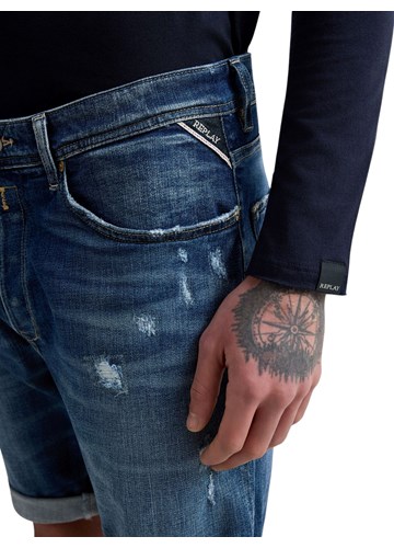 Replay RBJ.981 TAPERED FIT KRATKE JEANS HLAČE MA981Q 141 102 - 5