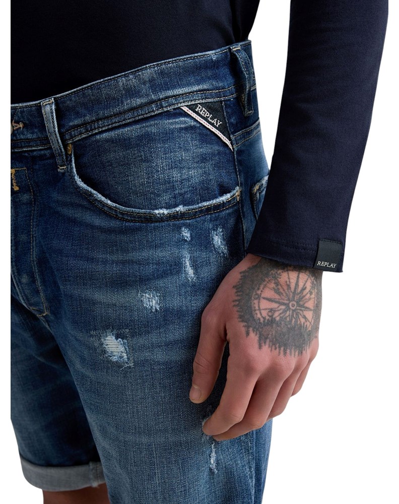 Replay RBJ.981 TAPERED FIT KRATKE JEANS HLAČE MA981Q 141 102 - 5