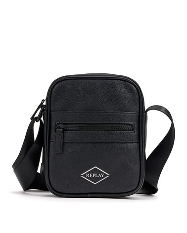 Replay mini crna torbica s dijamantnim logotipom