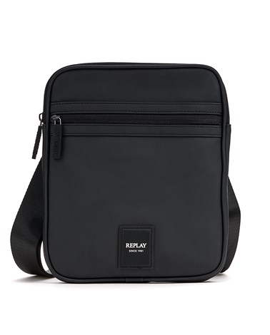 Replay pravokutna torbica u mat crnoj boji