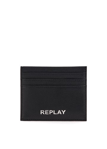 Replay KOŽNI DRŽAČ KARTICA S METALIZIRANIM NATPISOM REPLAY - 1