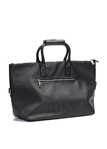 Replay CRNA VIKEND TORBA S NATPISOM REPLAY - 2