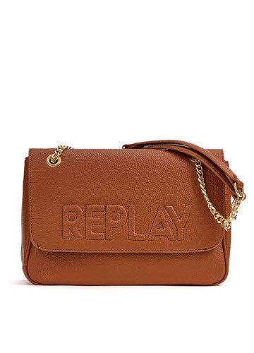 Replay SMEĐA TORBA NA PREKLOP S UŠIVENIM LOGOTIPOM - 1