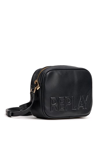 Replay CRNA PRAVOKUTNA TORBICA S UŠIVENIM LOGOTIPOM - 2