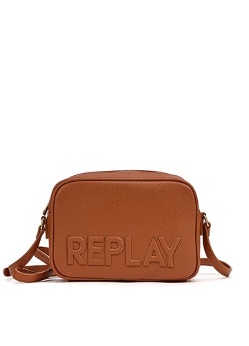 Replay SMEĐA PRAVOKUTNA TORBICA S UŠIVENIM LOGOTIPOM - 1