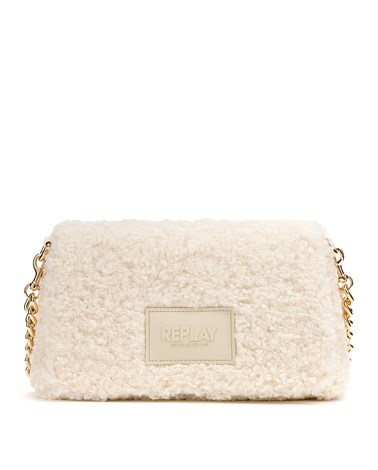 Replay teddy torbica na preklop u bijeloj boji