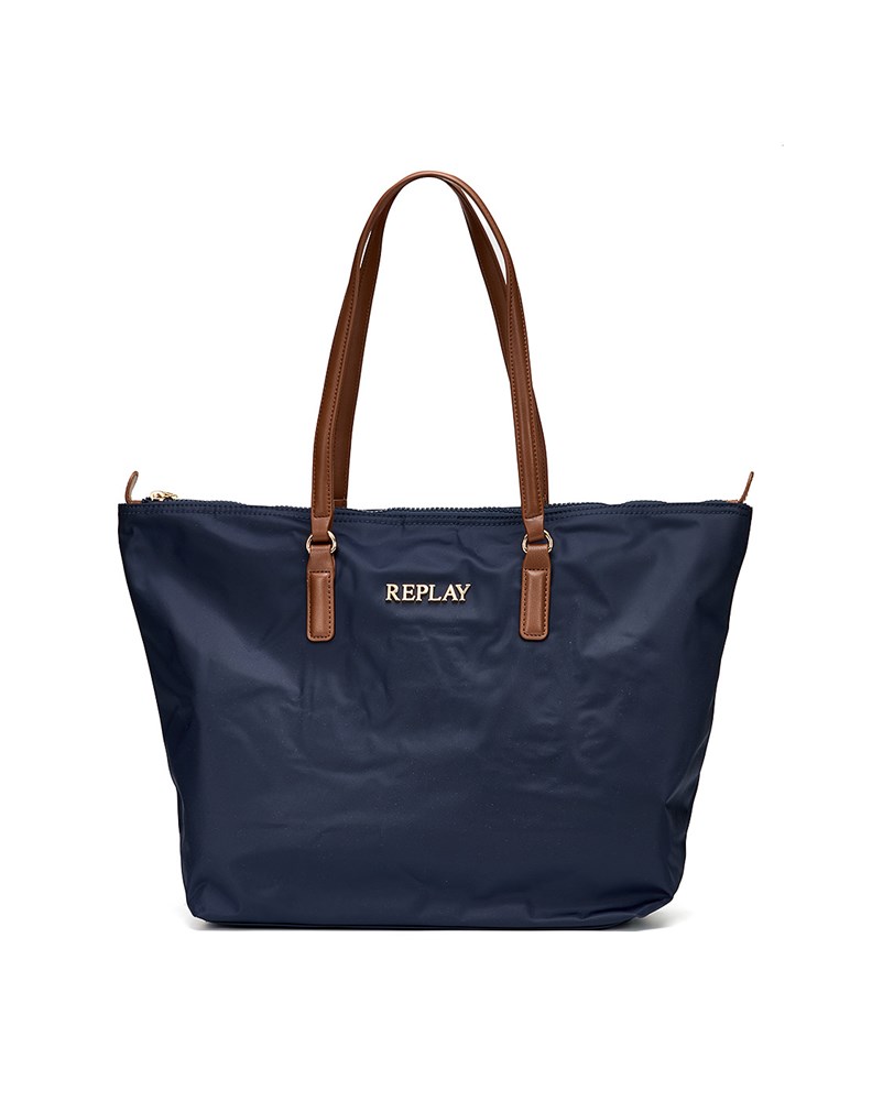 Replay TAMNO PLAVA SHOPPER TORBA OD NAJLONA - 1