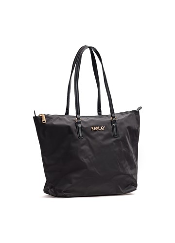 Replay CRNA SHOPPER TORBA OD NAJLONA - 2