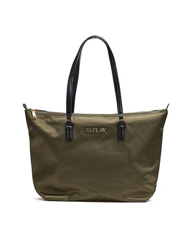 Replay zelena shopper torba od najlona