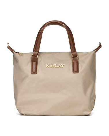 Replay ženska shopper torba s pozlaćenim logotipom