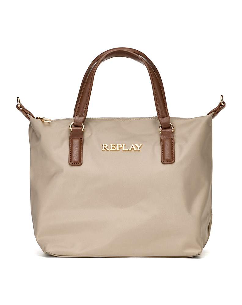 Replay ŽENSKA SHOPPER TORBA S POZLAĆENIM LOGOTIPOM - 1