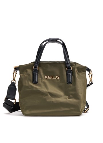 Replay ZELENA TORBA OD NAJLONA S POZLAĆENIM DETALJIMA - 1