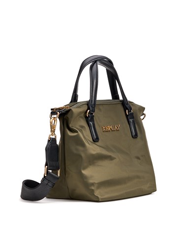 Replay ZELENA TORBA OD NAJLONA S POZLAĆENIM DETALJIMA - 2