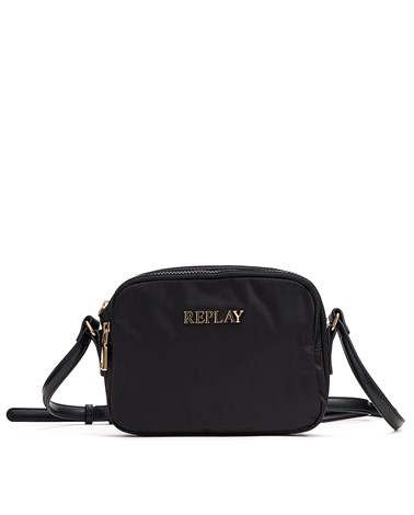 Replay mini torbica od najlona sa pozlaćenim detaljima