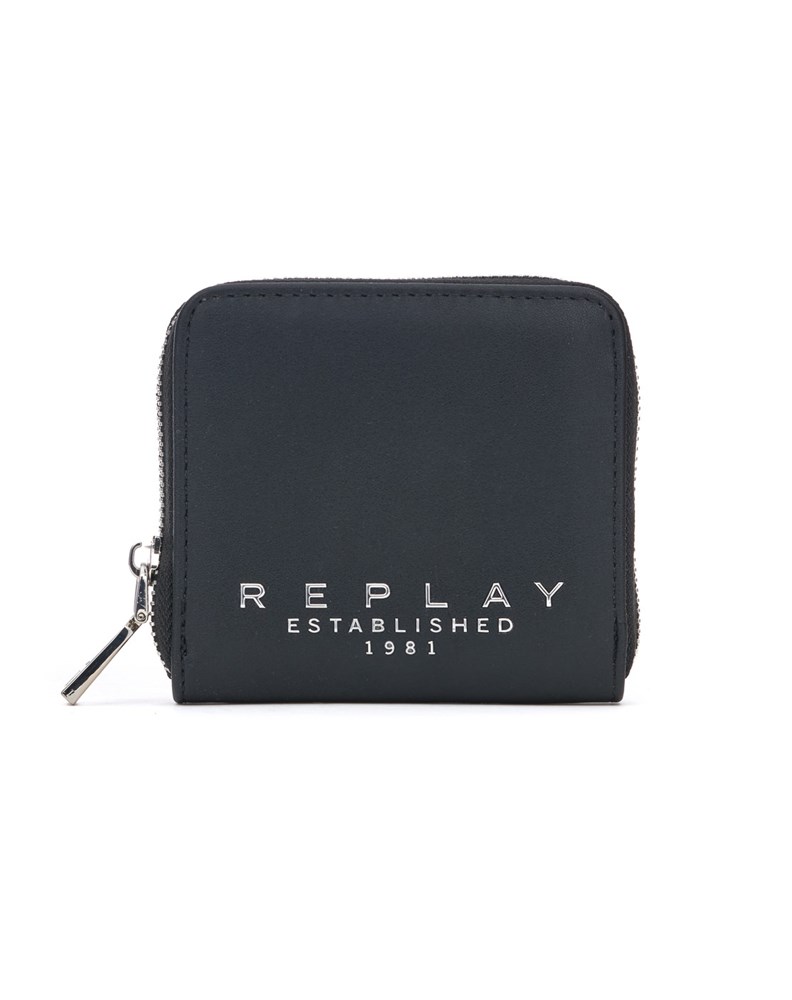 Replay MINI KVADRATNI ZIP NOVČANIK U CRNOJ BOJI - 1