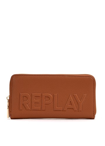 Replay SMEĐI NOVČANIK S UŠIVENIM LOGOTIP NATPISOM - 1