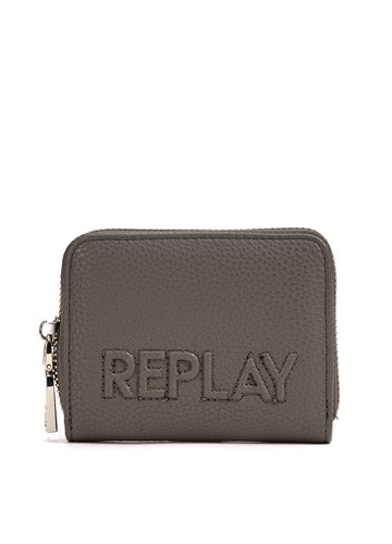 Replay MIKRO SIVI NOVČANIK S UŠIVENIM LOGOTIP NATPISOM - 1