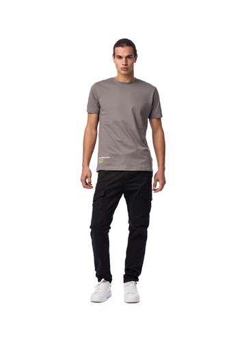 Replay SIVA MAJICA KRATKIH RUKAVA S MINI NATPISOM - 1