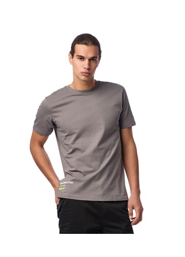 Replay SIVA MAJICA KRATKIH RUKAVA S MINI NATPISOM - 3