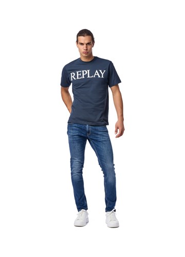 Replay PLAVA MAJICA S CLASSIC NATPISOM REPLAY - 1