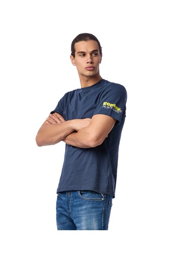 Replay PLAVA MAJICA KRATKIH RUKAVA REPLAY BLUE JEANS - 3