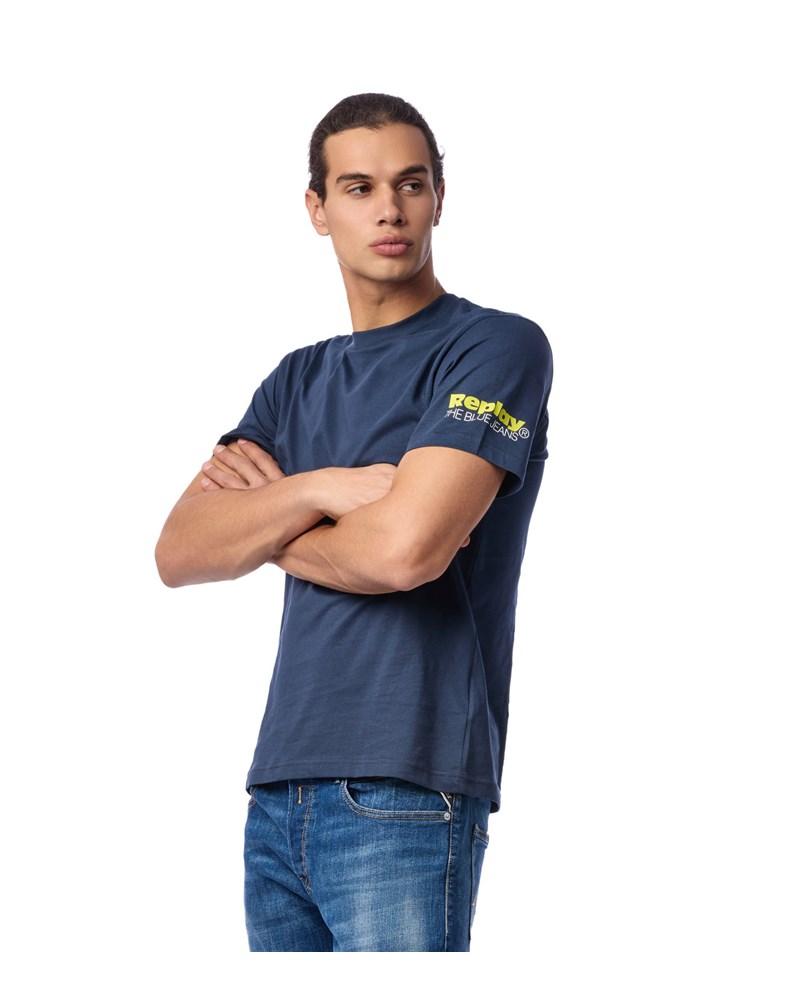 Replay PLAVA MAJICA KRATKIH RUKAVA REPLAY BLUE JEANS - 3
