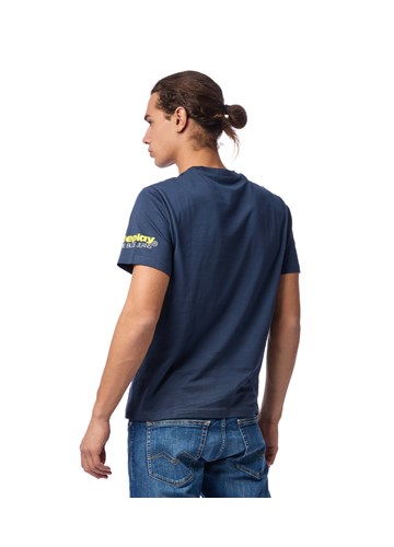 Replay PLAVA MAJICA KRATKIH RUKAVA REPLAY BLUE JEANS - 4