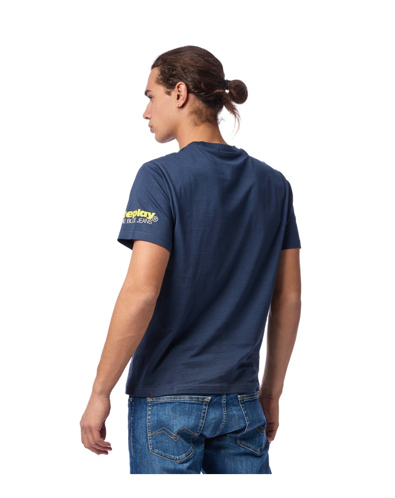 Replay PLAVA MAJICA KRATKIH RUKAVA REPLAY BLUE JEANS - 4