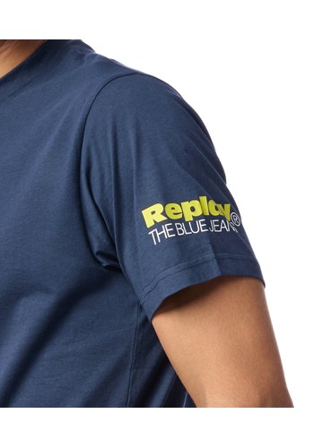Replay PLAVA MAJICA KRATKIH RUKAVA REPLAY BLUE JEANS - 5