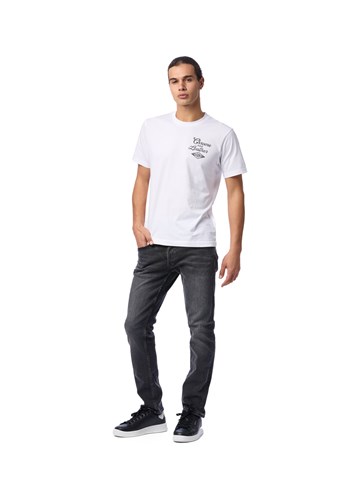 Replay BIJELA MAJICA S NATPISOM U BIKER STILU - 1