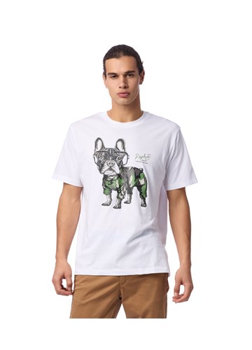 Replay BIJELA MAJICA KRATKIH RUKAVA S PRINTOM BULLDOGA - 2