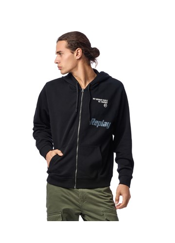 Replay CRNI HOODIE NOT ORDINARY PEOPLE SA ZIPOM - 2