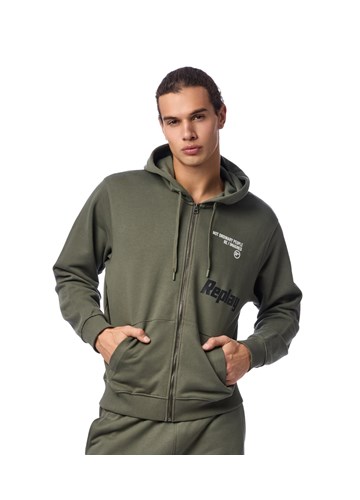 Replay ZELENI HOODIE NOT ORDINARY PEOPLE SA ZIPOM - 2