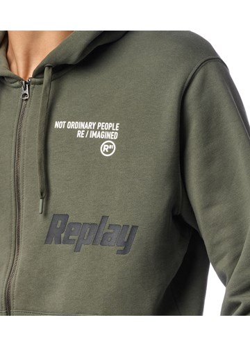 Replay ZELENI HOODIE NOT ORDINARY PEOPLE SA ZIPOM - 5