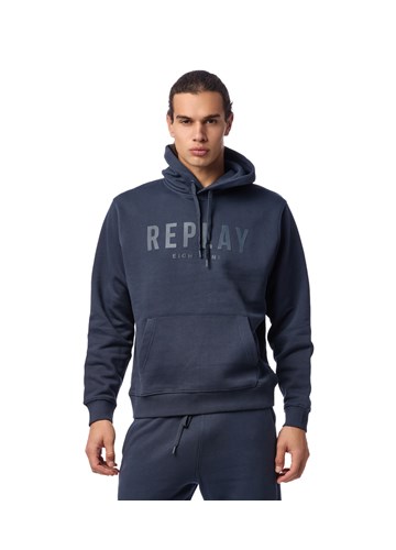 Replay PLAVI HOODIE S REPLAY EIGHTYONE NATPISOM - 2