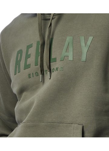Replay ZELENI HOODIE S REPLAY EIGHTYONE NATPISOM - 5