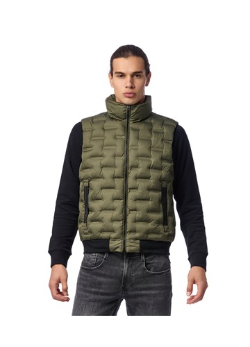 Replay ZELENI PRSLUK S VISOKIM OVRATNIKOM I PROŠIVIMA - 2