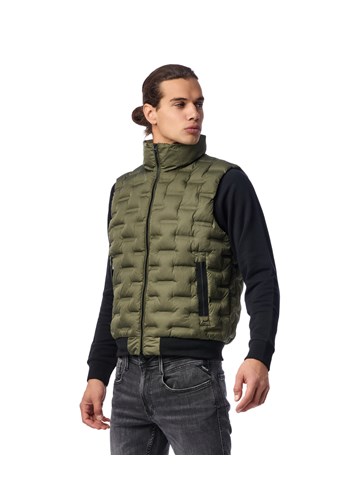 Replay ZELENI PRSLUK S VISOKIM OVRATNIKOM I PROŠIVIMA - 3