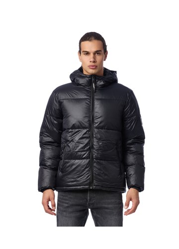 Replay CRNA JAKNA OD NAJLONA S LOGOTIP ETIKETOM  - 2