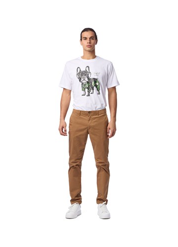 Replay SMEĐE CHINO HLAČE OD RASTEZLJIVOG GABARDINA - 1